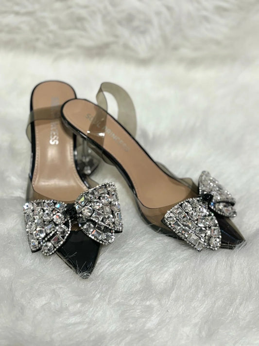 Clear Black Bow