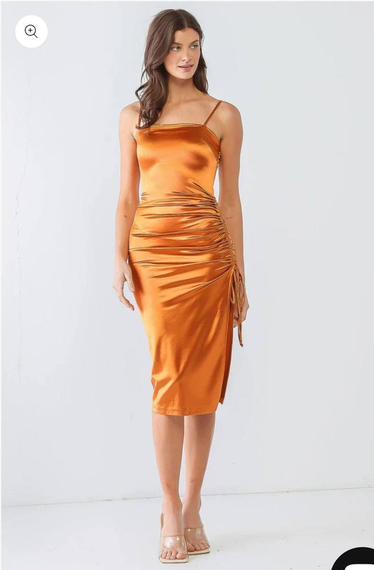 Rushed Brown Dress