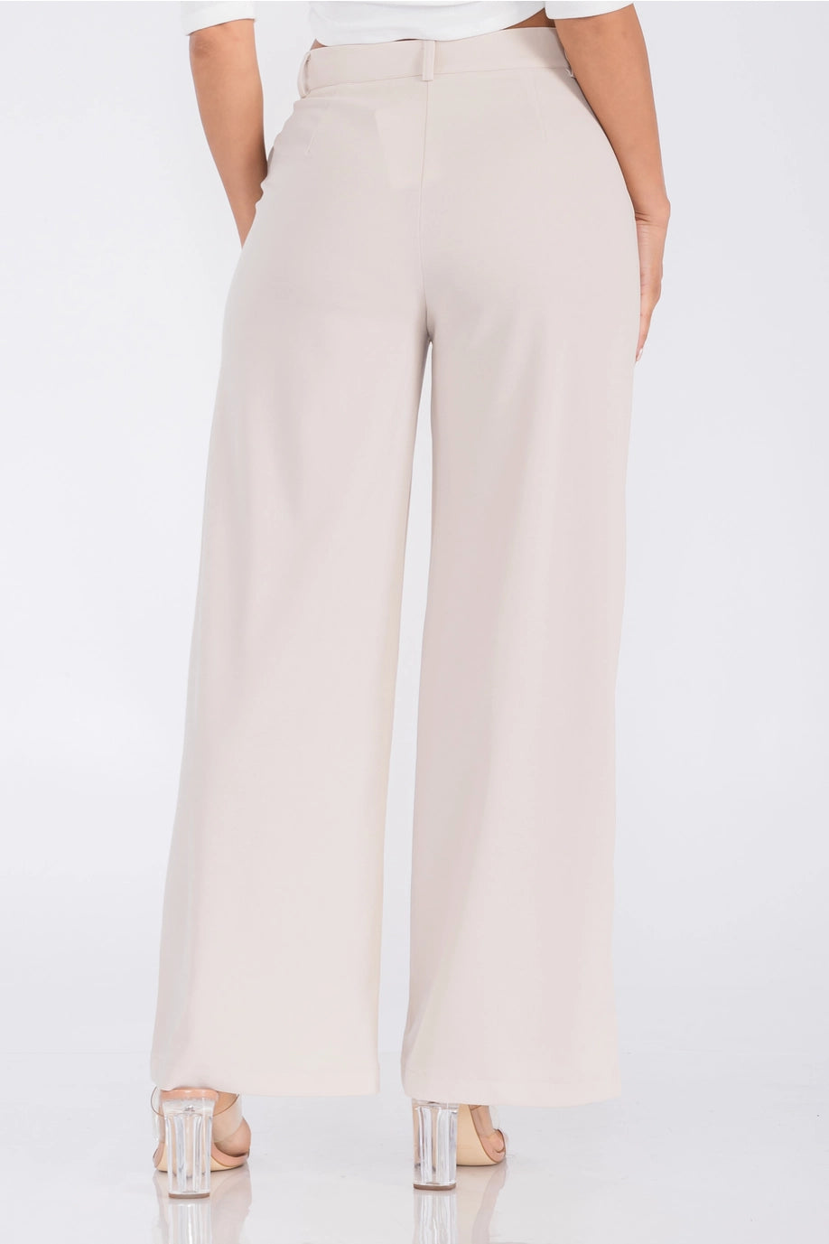 Women's Solid High Waist Formal Pants
