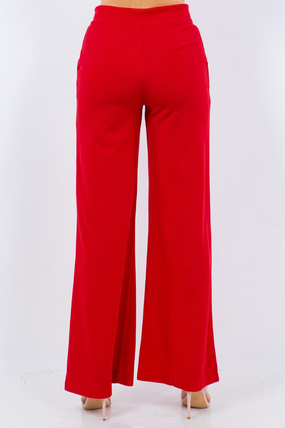 Solid Wide Leg Dressy Pants