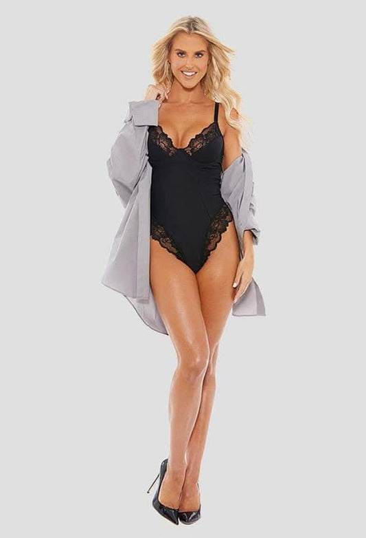 SCULPTING BODYSUIT WITH LACE
