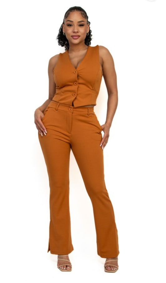 Camel Top & Bottom Set