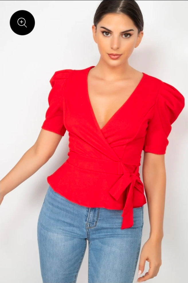 Love Self Tie Wrap Top